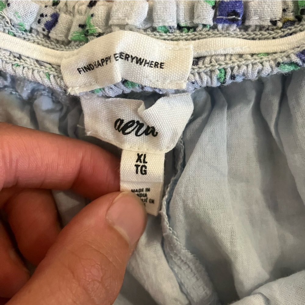 Aerie Floral Mini Dress - Blue and White - Picture 6 of 8